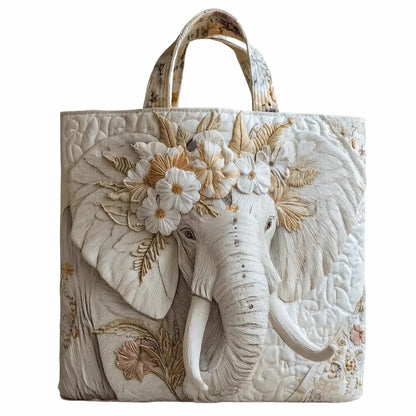 Trendy Vintage Quilted Tote Bag Lightweight 3D Printed Patterns Shoulder Bag Cotton Large Capacity Canvas Bag Casual