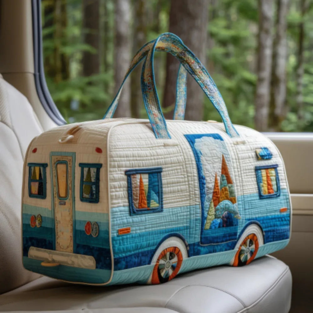 Adjustable Strap Quilted Duffle Bag Large Capacity 3D Quilting Craft Travel Duffel Bag Tote Bags Sports Gym Bag Outdoor Camping