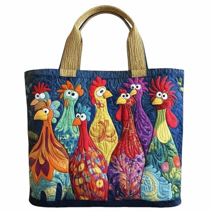 Trendy Vintage Quilted Tote Bag Lightweight 3D Printed Patterns Shoulder Bag Cotton Large Capacity Canvas Bag Casual