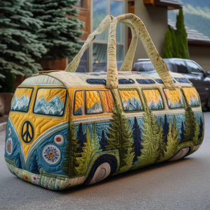 Trendy Vintage Quilted Tote Bag Lightweight 3D Printed Patterns Shoulder Bag Cotton Large Capacity Canvas Bag Casual