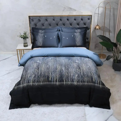 Chic Idyllic Natural Scenery printed Duvet Cover Set 100% Egyptian Cotton Comforter Cover 4/6pcs flat/fitted sheet pillowcases