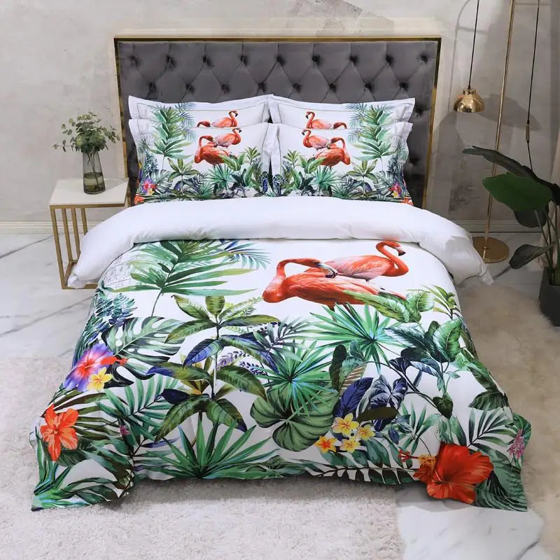 Chic Idyllic Natural Scenery printed Duvet Cover Set 100% Egyptian Cotton Comforter Cover 4/6pcs flat/fitted sheet pillowcases