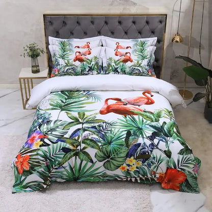 Chic Idyllic Natural Scenery printed Duvet Cover Set 100% Egyptian Cotton Comforter Cover 4/6pcs flat/fitted sheet pillowcases